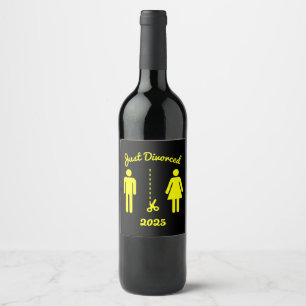 Etiqueta Para Botella De Vino Divorcio gracioso Fiesta solidario