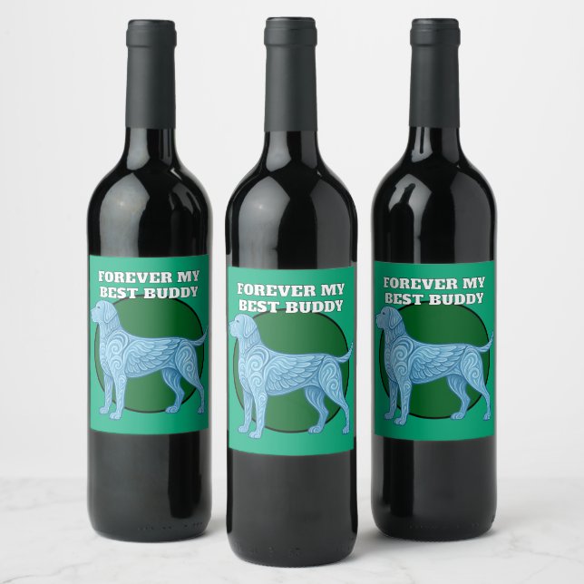 Etiqueta Para Botella De Vino dog lover (Botellas)