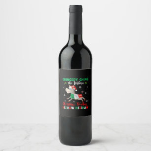 Etiqueta Para Botella De Vino Dominick Los Navidades Donkey-Italiano Donkey