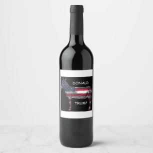 Etiqueta Para Botella De Vino Donald Trump - un qué burro