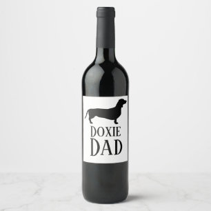 Etiqueta Para Botella De Vino Doxie Dad
