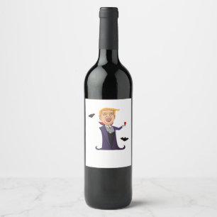 Etiqueta Para Botella De Vino Drácula de Halloween es divertida