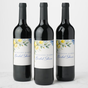 Etiqueta Para Botella De Vino Ducha de Novia Limón Italiano That's Amore