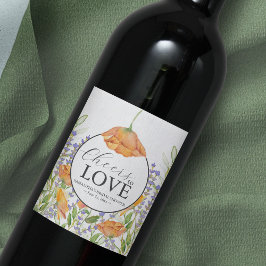 Etiqueta Para Botella De Vino Ducha nupcial Regalos Elegantes Acuarelas Flores s