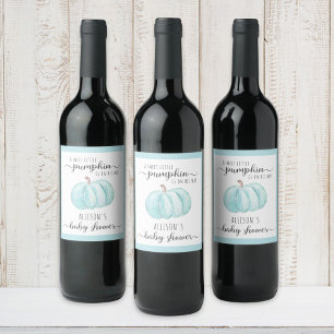 Etiqueta Para Botella De Vino Dulce Calabaza Acuática Bebé Ducha