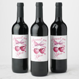 Etiqueta Para Botella De Vino Dulce día de San Valentín personalizable
