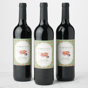 Etiqueta Para Botella De Vino Dulce Ducha de Bebé de la Manzana de Nuestro Ojo d