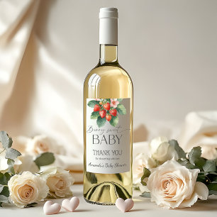 Etiqueta Para Botella De Vino Dulce ducha de bebé Fresca de Fresa