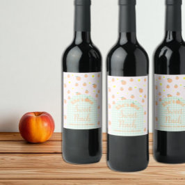 Etiqueta Para Botella De Vino Dulce Melocotón Cumpleaños 1