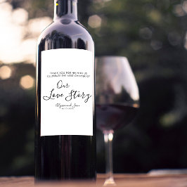Etiqueta Para Botella De Vino Dulce nuestra historia de amor Boda FAVOR Bombonie