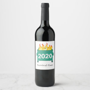 Etiqueta Para Botella De Vino Dumpster Fire 2020 graciosa cita personalizada