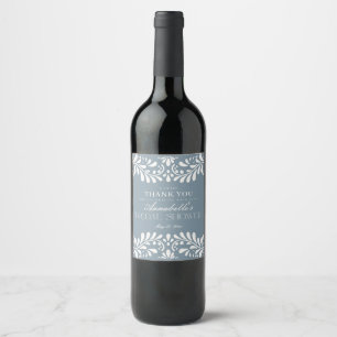 Etiqueta Para Botella De Vino Dusty Blue Talavera Tile Fiesta Bridal Ducha