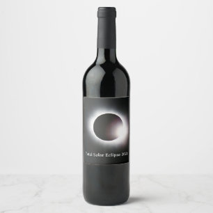 Etiqueta Para Botella De Vino Eclipse solar total 2024