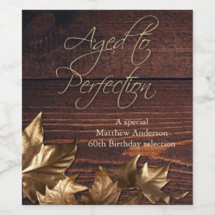 Etiqueta Para Botella De Vino Edad a Perfección Sello de Vino de Cumpleaños de M