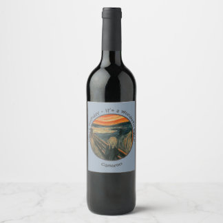 Etiqueta Para Botella De Vino Edvard Munch La Colección Elementos De La Fiesta D