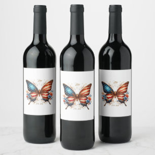 Etiqueta Para Botella De Vino El 250º Aniversario de América 1776 2026