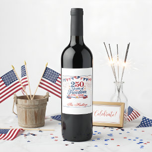 Etiqueta Para Botella De Vino El 250.º Aniversario de América