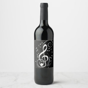 ETIQUETA PARA BOTELLA DE VINO **EL AMANTE DE LA MÚSICA** EN TU VIDA