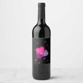 Etiqueta Para Botella De Vino el amor se une