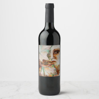 Etiqueta Para Botella De Vino El arte original de hojas de otoño
