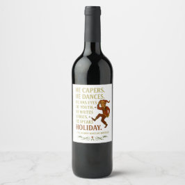 Etiqueta Para Botella De Vino Él baila...