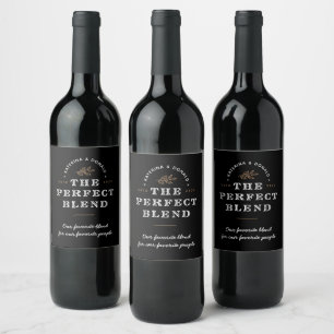 Etiqueta Para Botella De Vino El Boda de mezcla perfecto