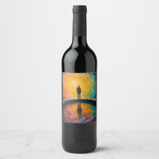 Etiqueta Para Botella De Vino El Borde de la Dimensión