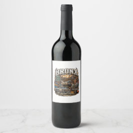 Etiqueta Para Botella De Vino El Bronx Nueva York Boogie Down Collage Urbano