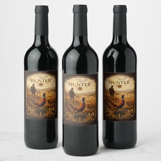 Etiqueta Para Botella De Vino El Cazador (Botellas)