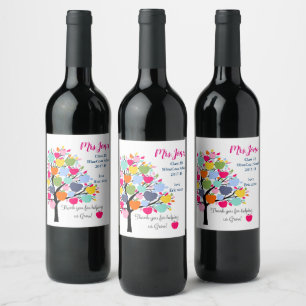 Etiqueta Para Botella De Vino El colorido y brillante manzano que nos ayuda a cr