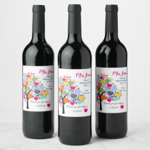 Etiqueta Para Botella De Vino El colorido y brillante manzano que nos ayuda a cr