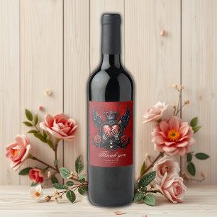 Etiqueta Para Botella De Vino El Corazón Atrapado: Un Epos Gótico