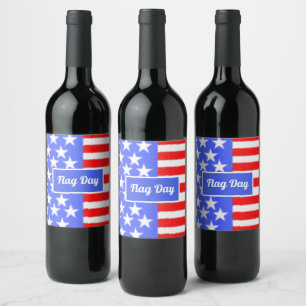 Etiqueta Para Botella De Vino El día de la bandera, Personalizar