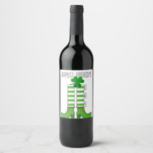 Etiqueta Para Botella De Vino El día de St Patrick feliz