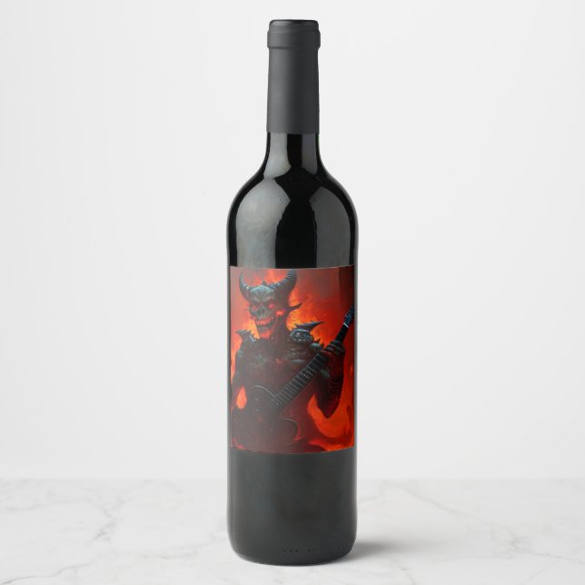 Etiqueta Para Botella De Vino el diablo (Anverso)