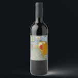 Etiqueta Para Botella De Vino El dormitorio de Van Gogh<br><div class="desc">Vincent Van Gogh - El Dormitorio.</div>