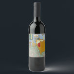 Etiqueta Para Botella De Vino El dormitorio de Van Gogh<br><div class="desc">Vincent Van Gogh - El Dormitorio.</div>