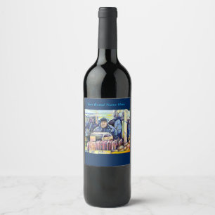 Etiqueta Para Botella De Vino Él Escuchó, Lo Que Vi