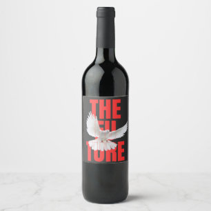 Etiqueta Para Botella De Vino El Futuro – Tipografía Motivacional