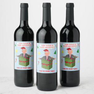 Etiqueta Para Botella De Vino El humor de los curiosos Navidades Donald Trump