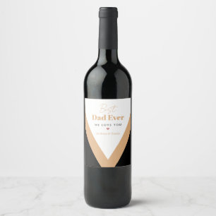 Etiqueta Para Botella De Vino El mejor padre de la historia