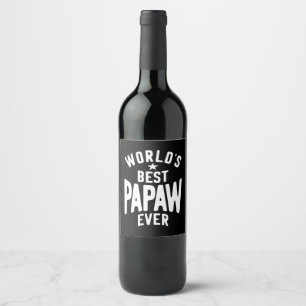 Etiqueta Para Botella De Vino El mejor papa del mundo   Regalo de padre