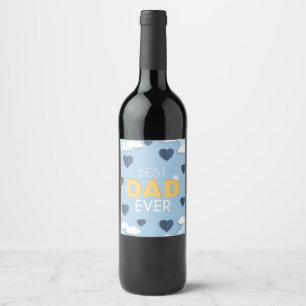 Etiqueta Para Botella De Vino El mejor papá fue el día del padre