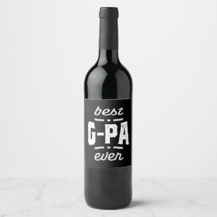 Etiqueta Para Botella De Vino El mejor regalo del abuelo de G-Pa para hombres