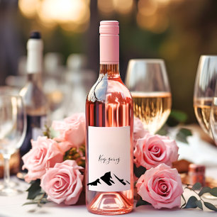 Etiqueta Para Botella De Vino El negro moderno guarda el ir simple