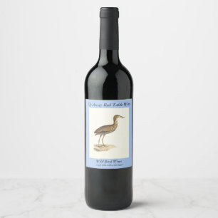 Etiqueta Para Botella De Vino El pájaro Bittern estadounidense (Botaurus lentigi