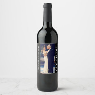 Etiqueta Para Botella De Vino El presidente Trump y la danza de la primera dama