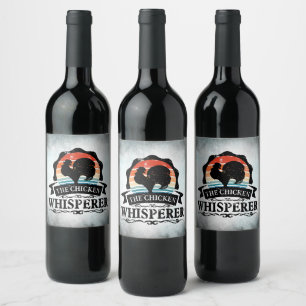Etiqueta Para Botella De Vino El Susurrador de Pollos Divertido