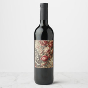 Etiqueta Para Botella De Vino El truco escarlata - Diseño mítico gótico
