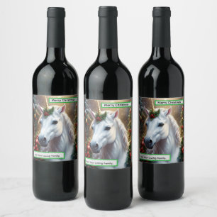 Etiqueta Para Botella De Vino “El Unicornio de Noel”